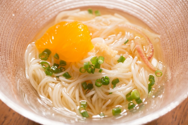 夏はおそうめんです。（冬は鍋です）屋形船野毛丸　ずーみん船
