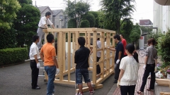 夏の体験入学【木造軸組組立て】~家の骨組みを見てみよう!~ の模擬授業