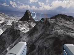 VR体幹トレーニング画像　〇をくぐり抜けて進もう！！