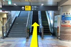 武蔵小山駅の改札を出たら東口のエスカレーターを昇ります。